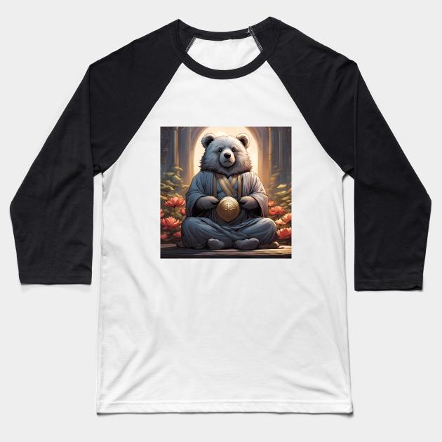 Teddy meditating Baseball T-Shirt by Colin-Bentham